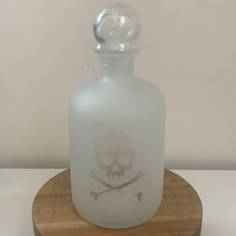 Target Halloween 2022 edition Skull Glass Decanter. Brand New.